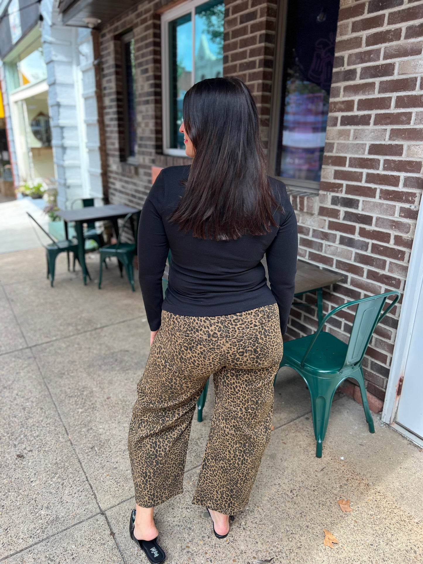*Final Sale* Blakeley Bex Stretchy Cheetah Barrel Jeans
