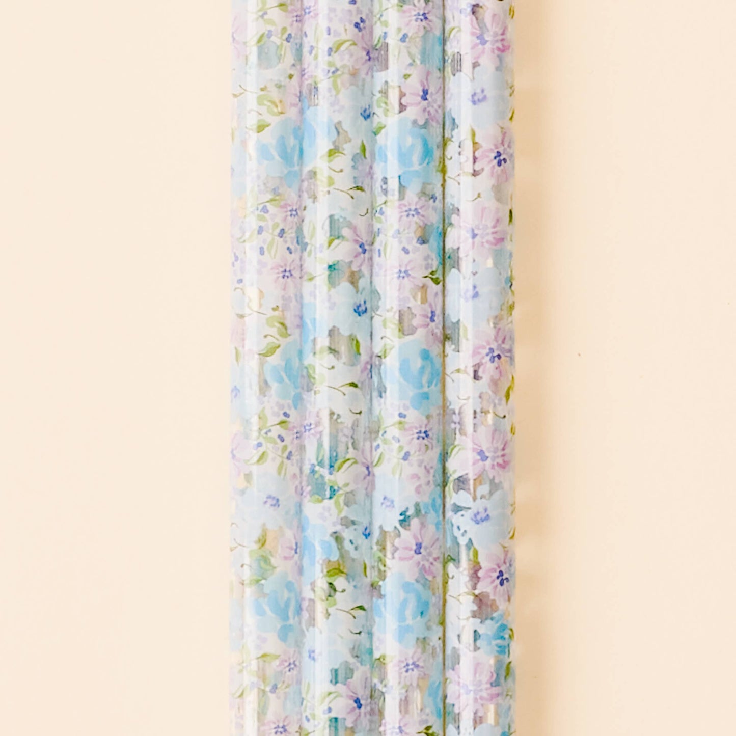 Secret Garden Blue Straw Set