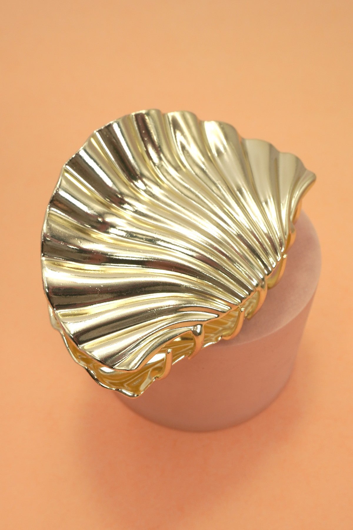 Metallic Seashell Claw Clip