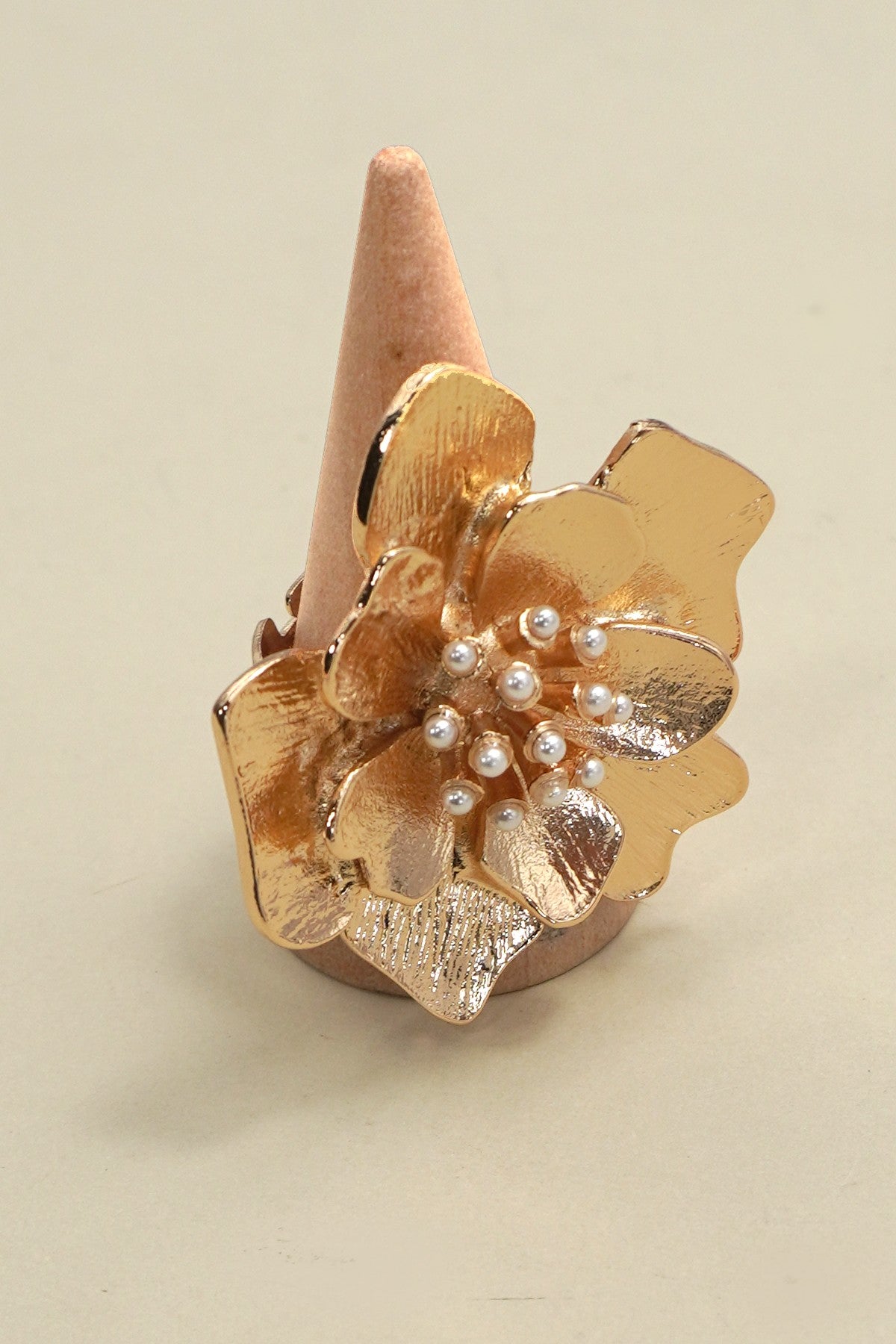 Gold Floral Statement Ring