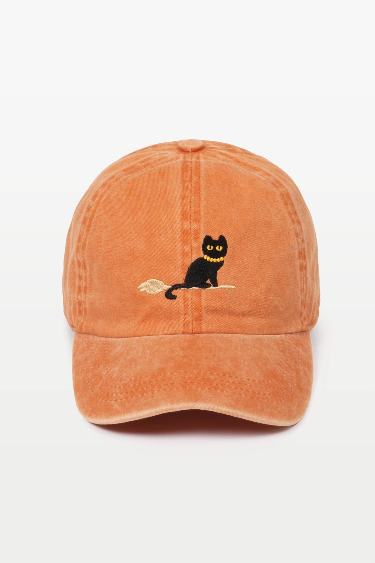 Black Cat Embroidery Baseball Cap