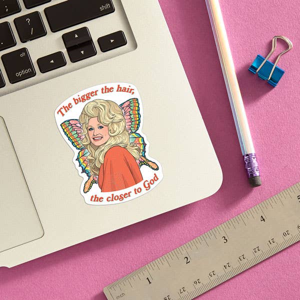 Dolly Hair Die Cut Sticker