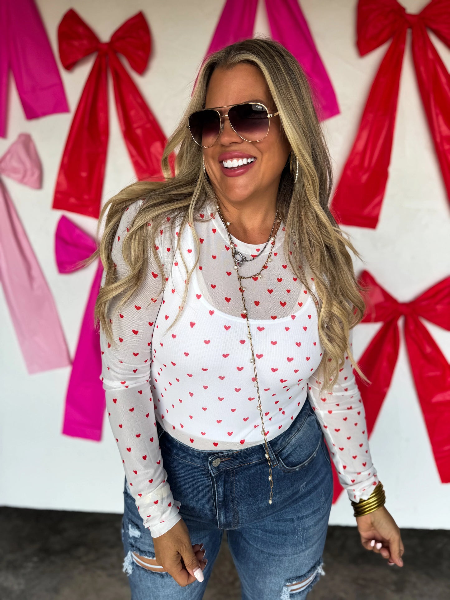 Valentines Mesh Tops