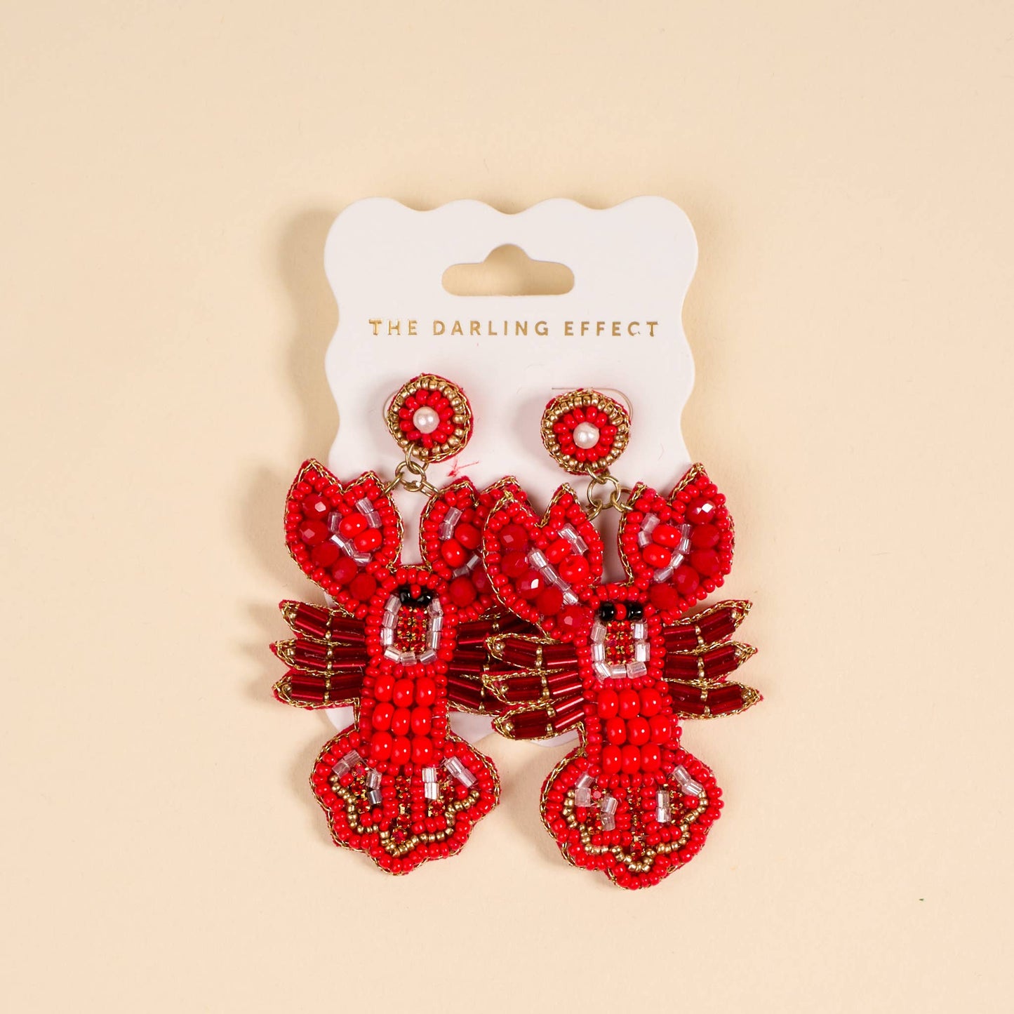 Beaded Lobster Earrings
