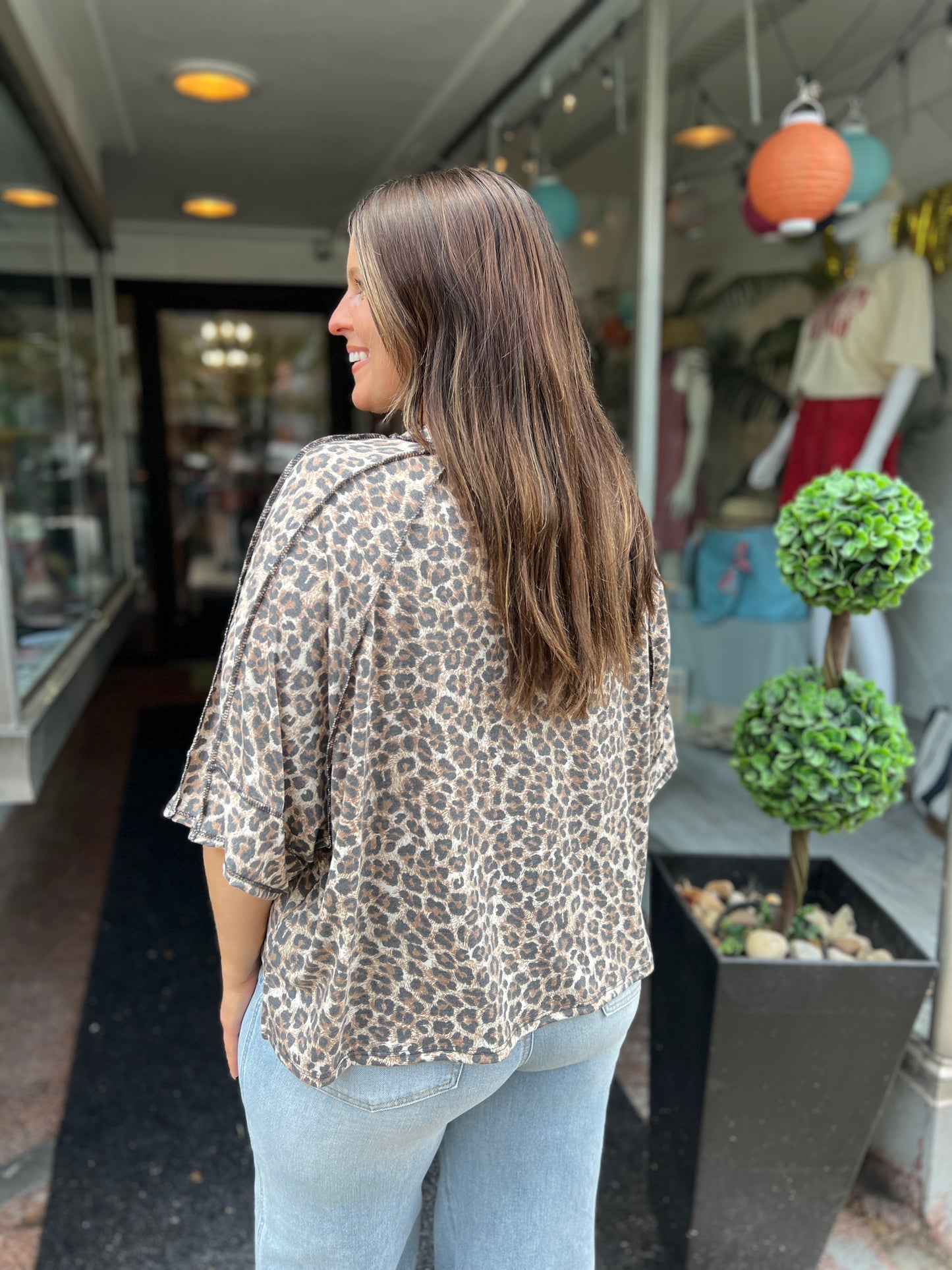 Don't Let Go Leopard Top