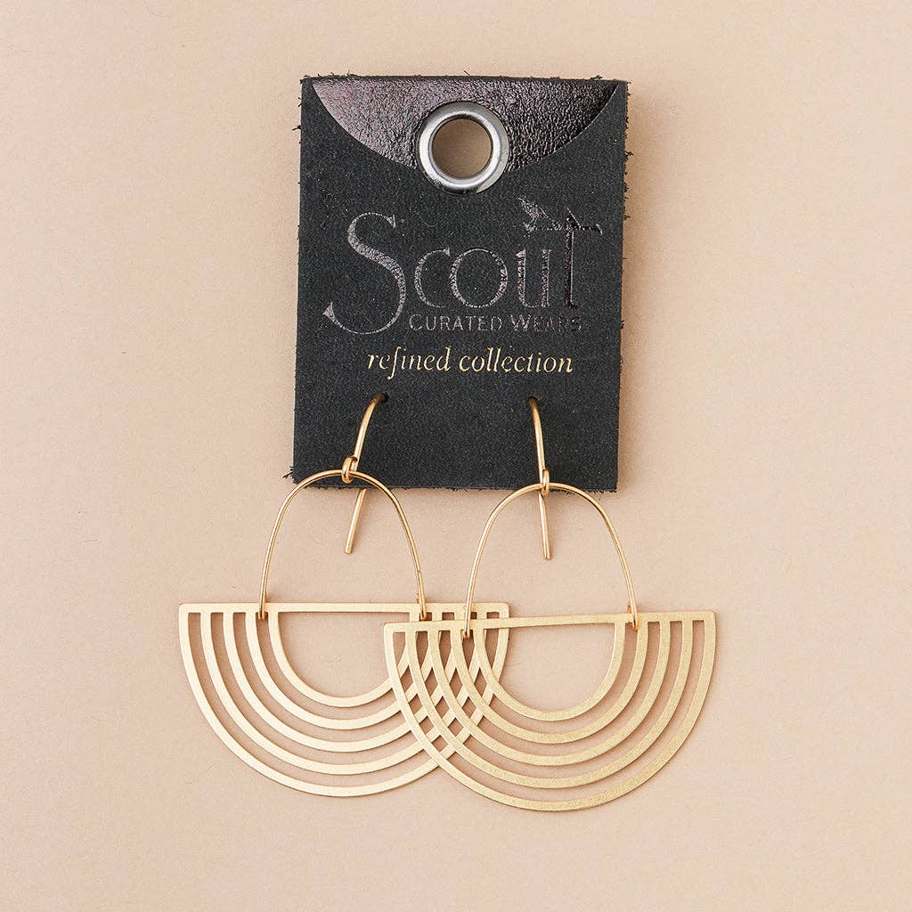 Gold Solar Rays Earring