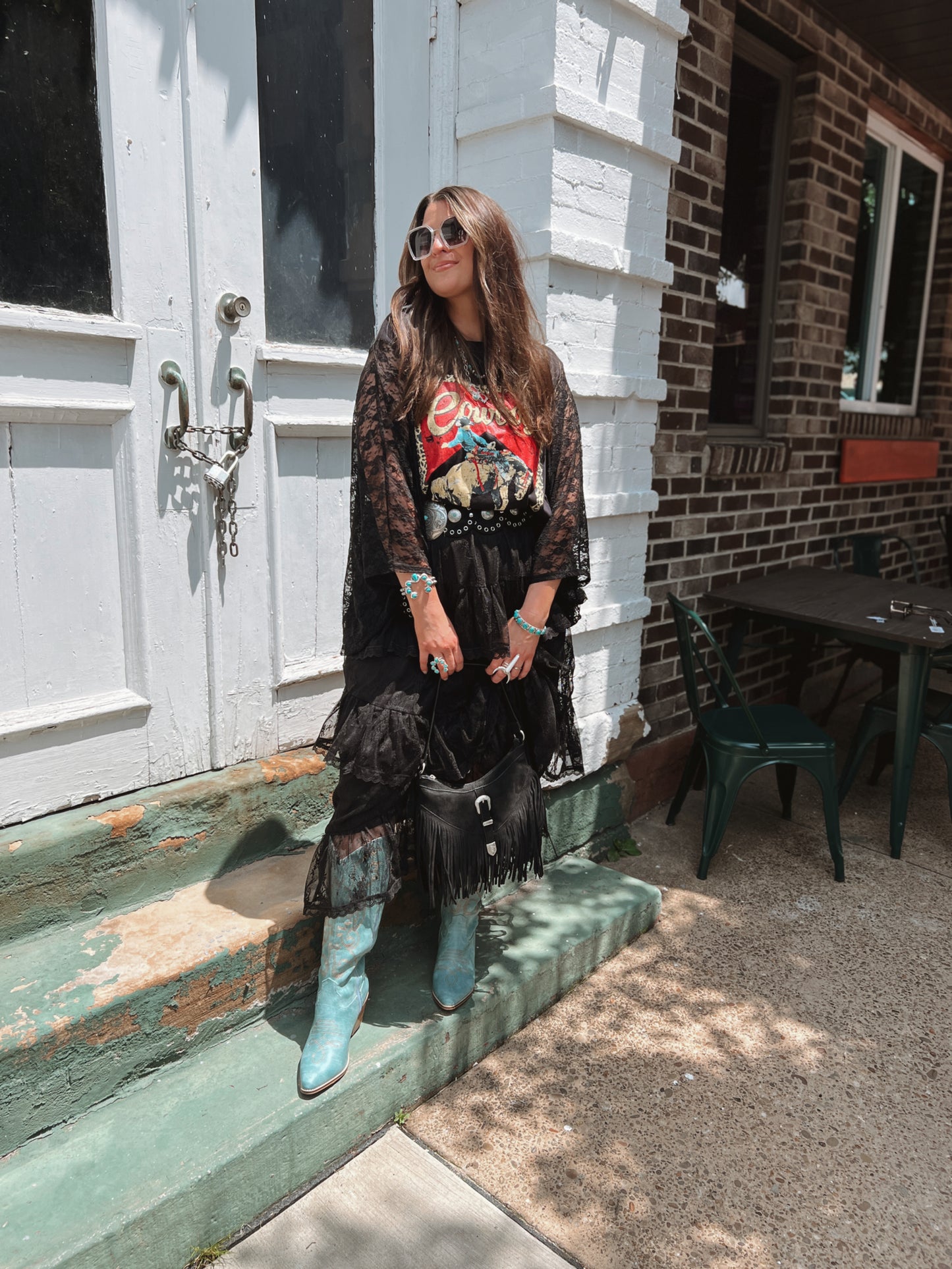 Faux Suede Fringe Bag
