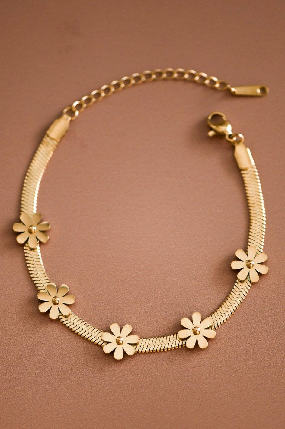 Flower Herringbone Bracelet