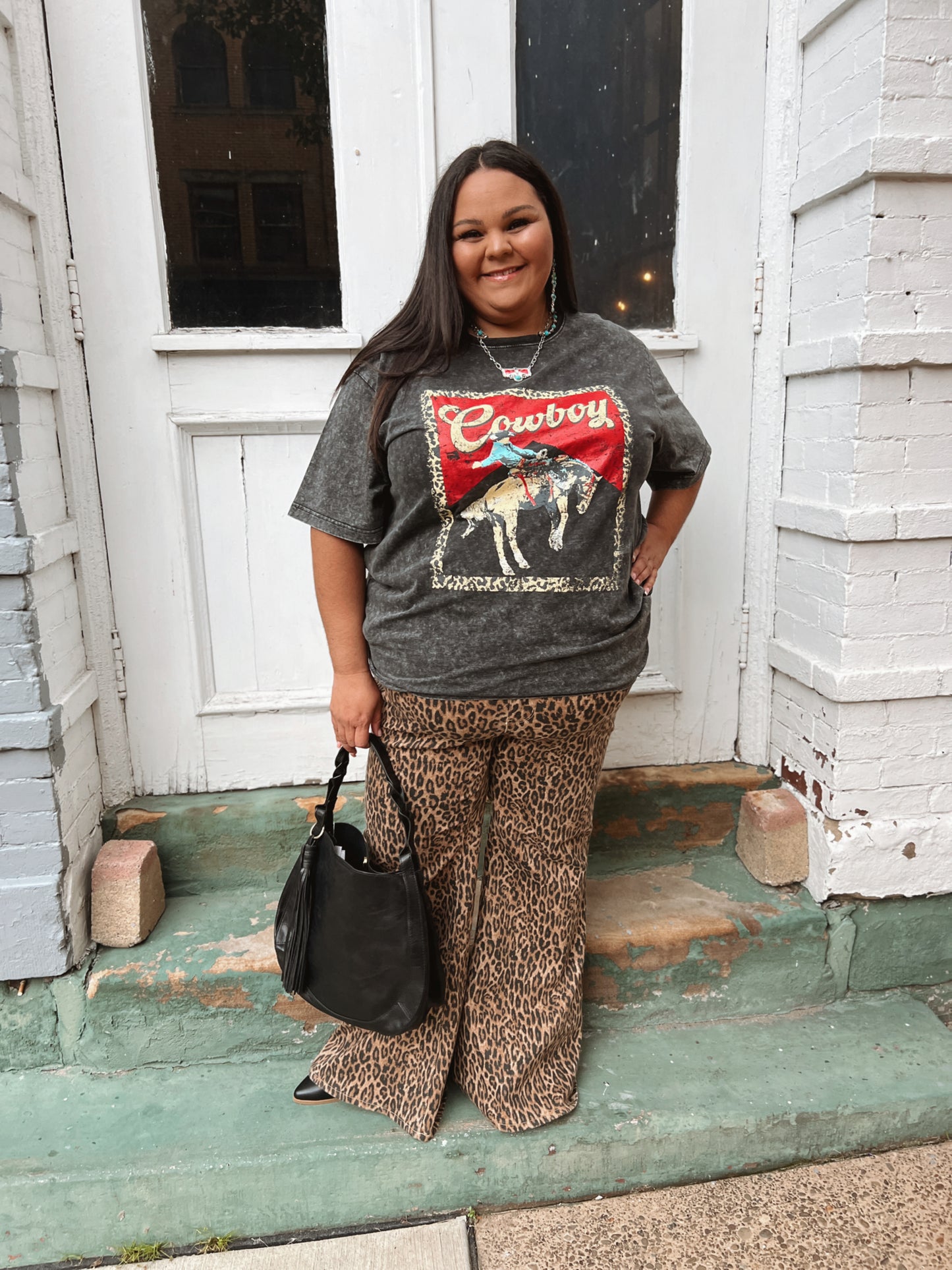 Leopard Cowboy Graphic Tee