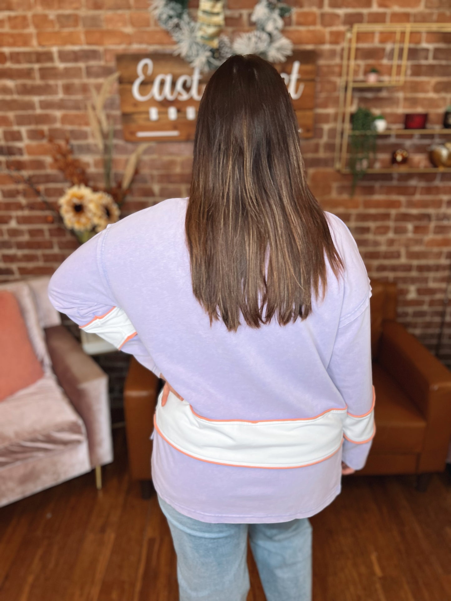 WB Lavender Color Block Longsleeve