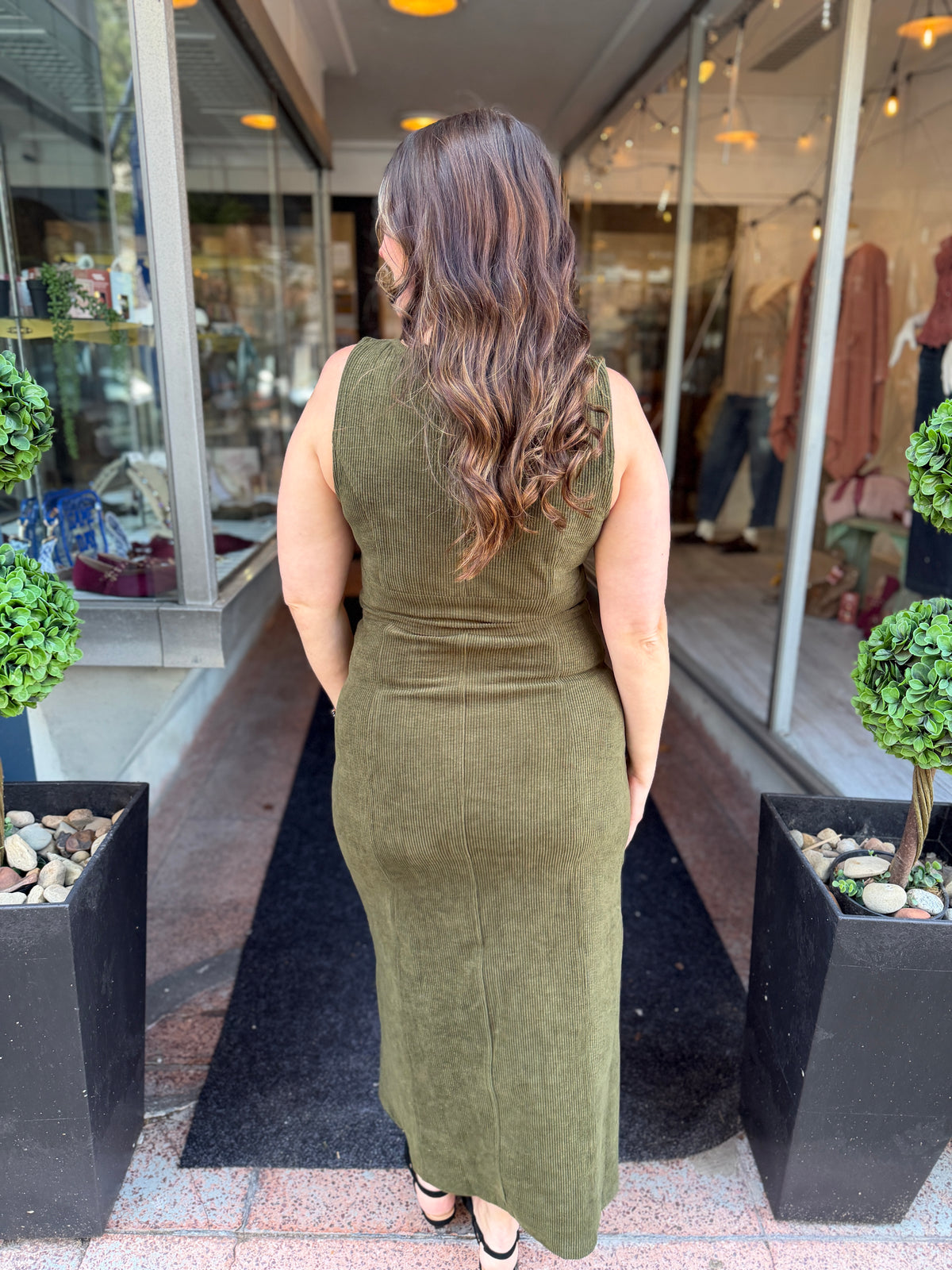 Doing It Right Corduroy Maxi Dress