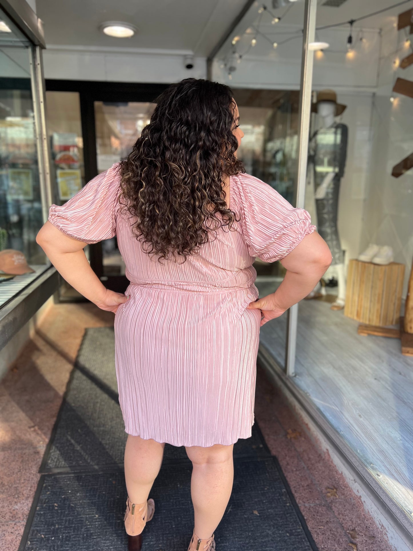*Final Sale* GG Smocked Plisse Mini Dress