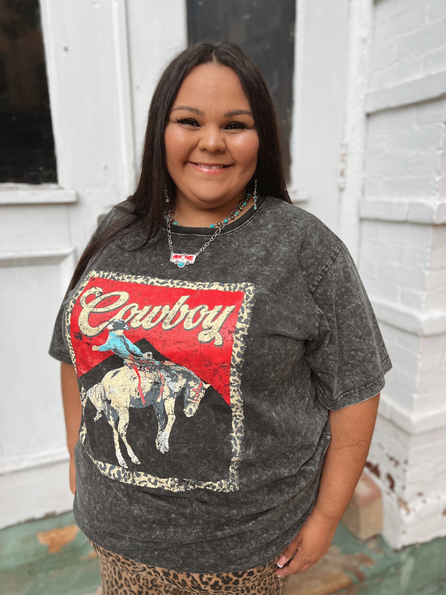 2 Layered Navajo Steerhead Necklace