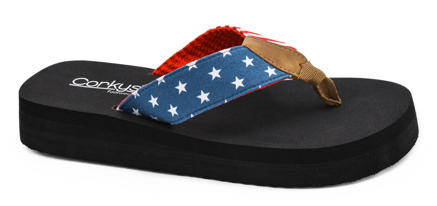 Corkys Liberty Flip Flops