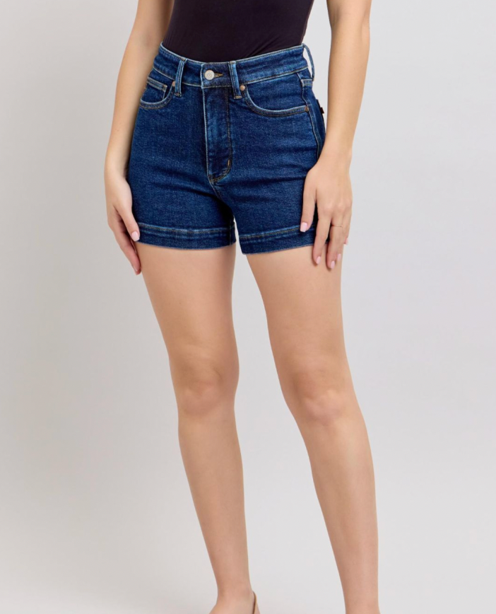 Judy Blue Tummy Control Dark Shorts
