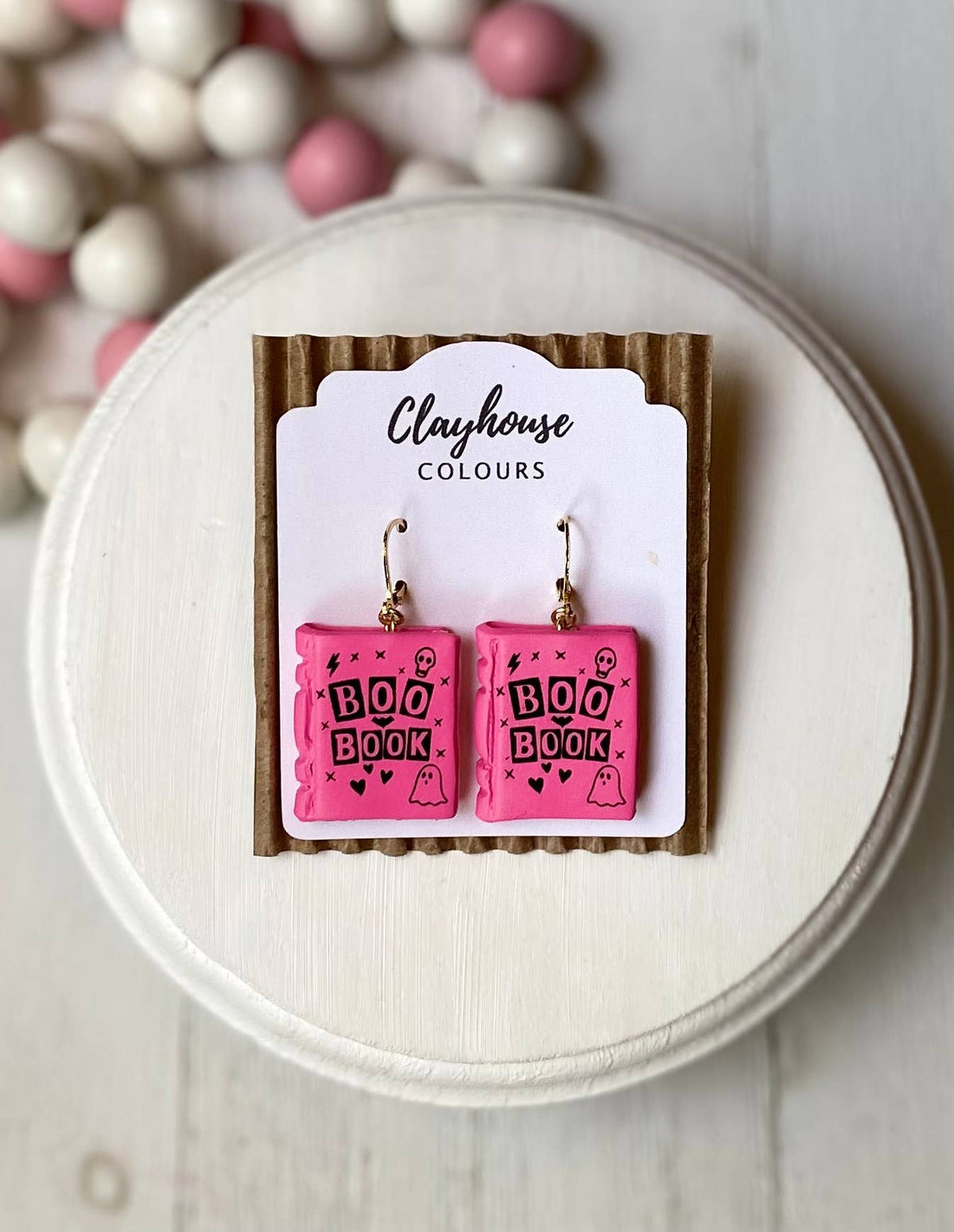 Boo Book Earrings