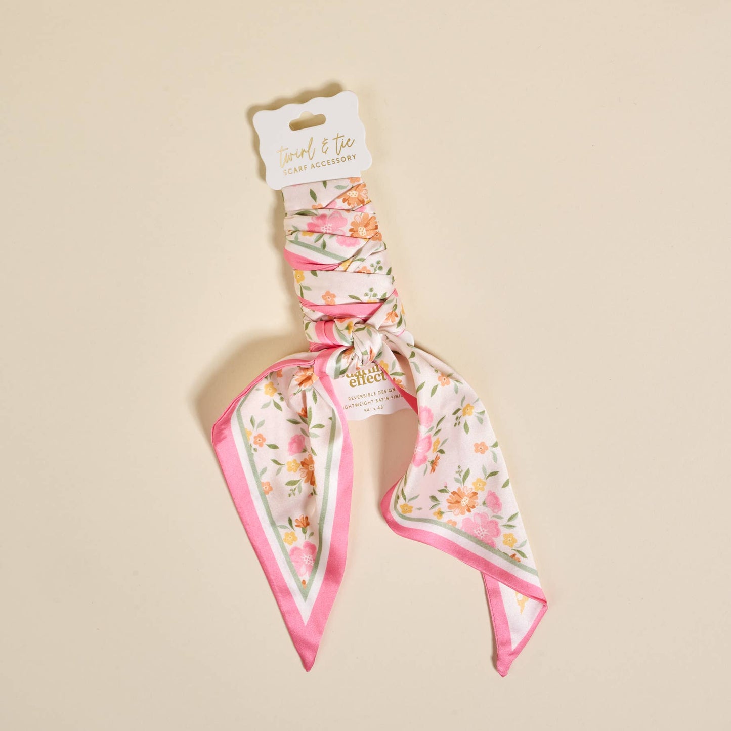 Endless Daydream Cream Twirl & Tie Scarf