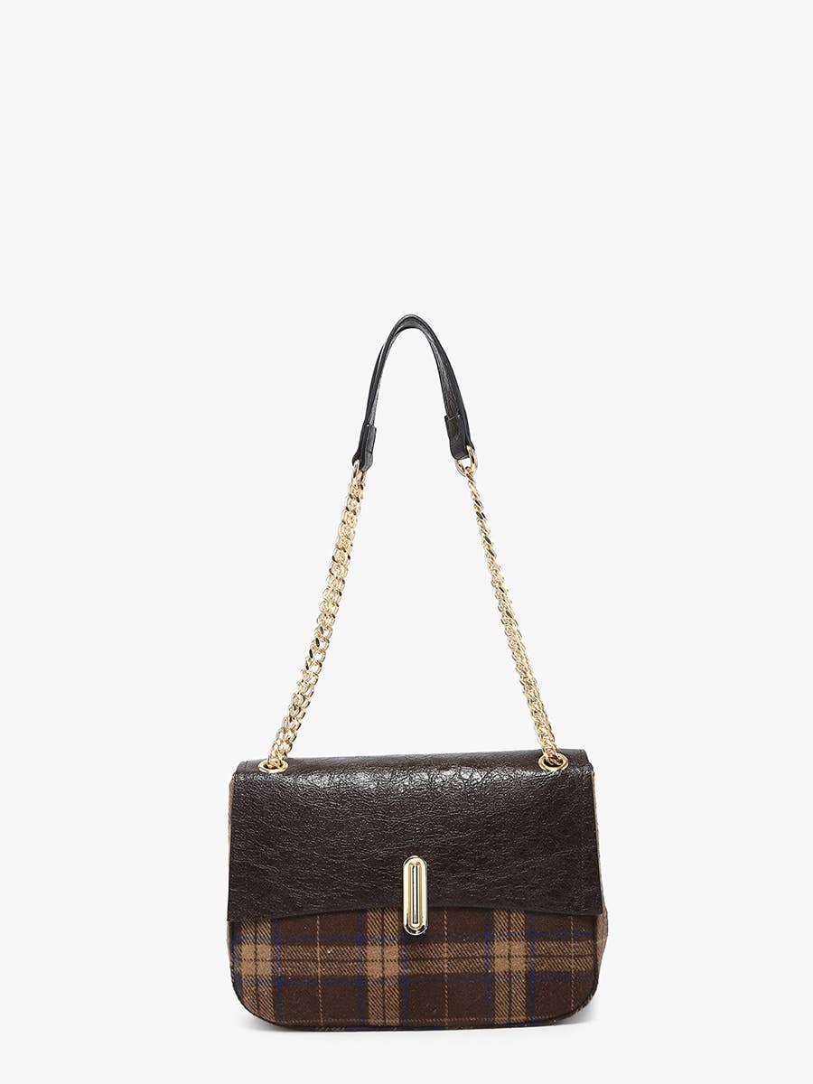 Winter Plaid Shoulder Bag