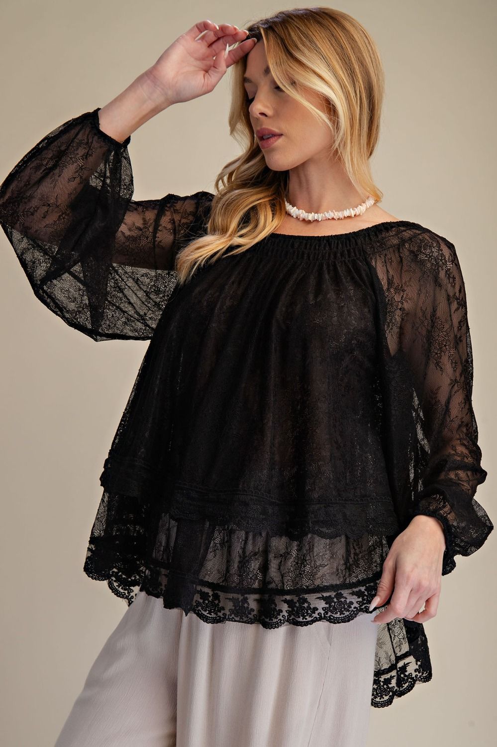 She's Everything Lace Blouse