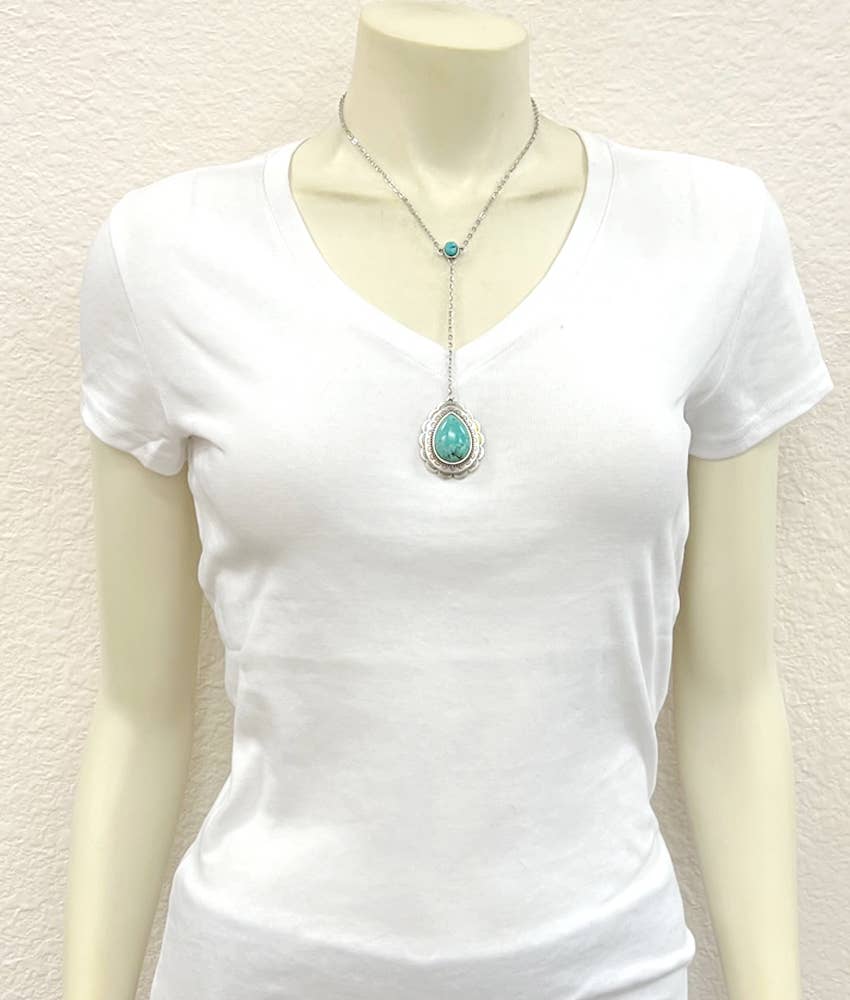 Western Turquoise Y-Necklace