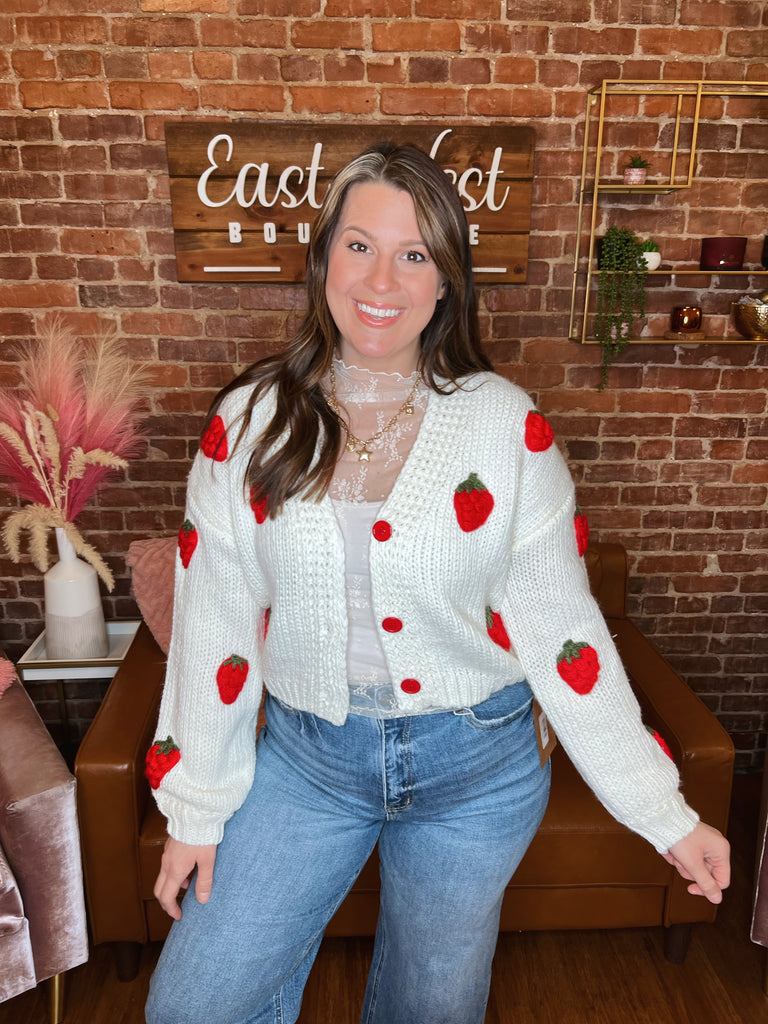 Sweet Like Strawberries Cardigan