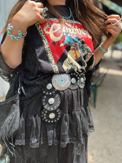 Lace Sleeve Cowboy Tee