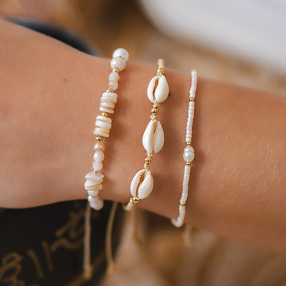 Driftwood Braided Shell Bracelet