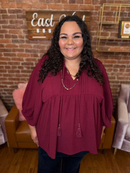 Amontillado Pintuck Blouse