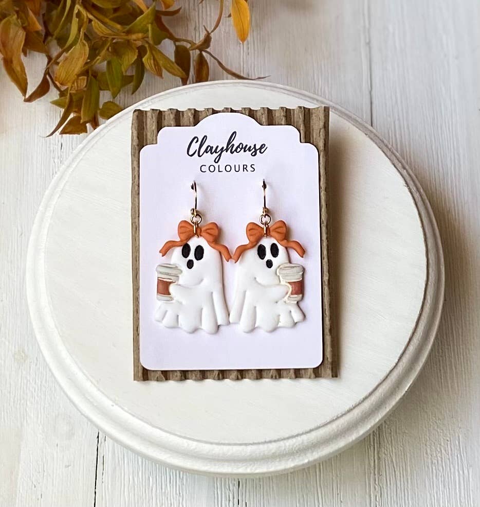 Ghost & Coffee Earrings