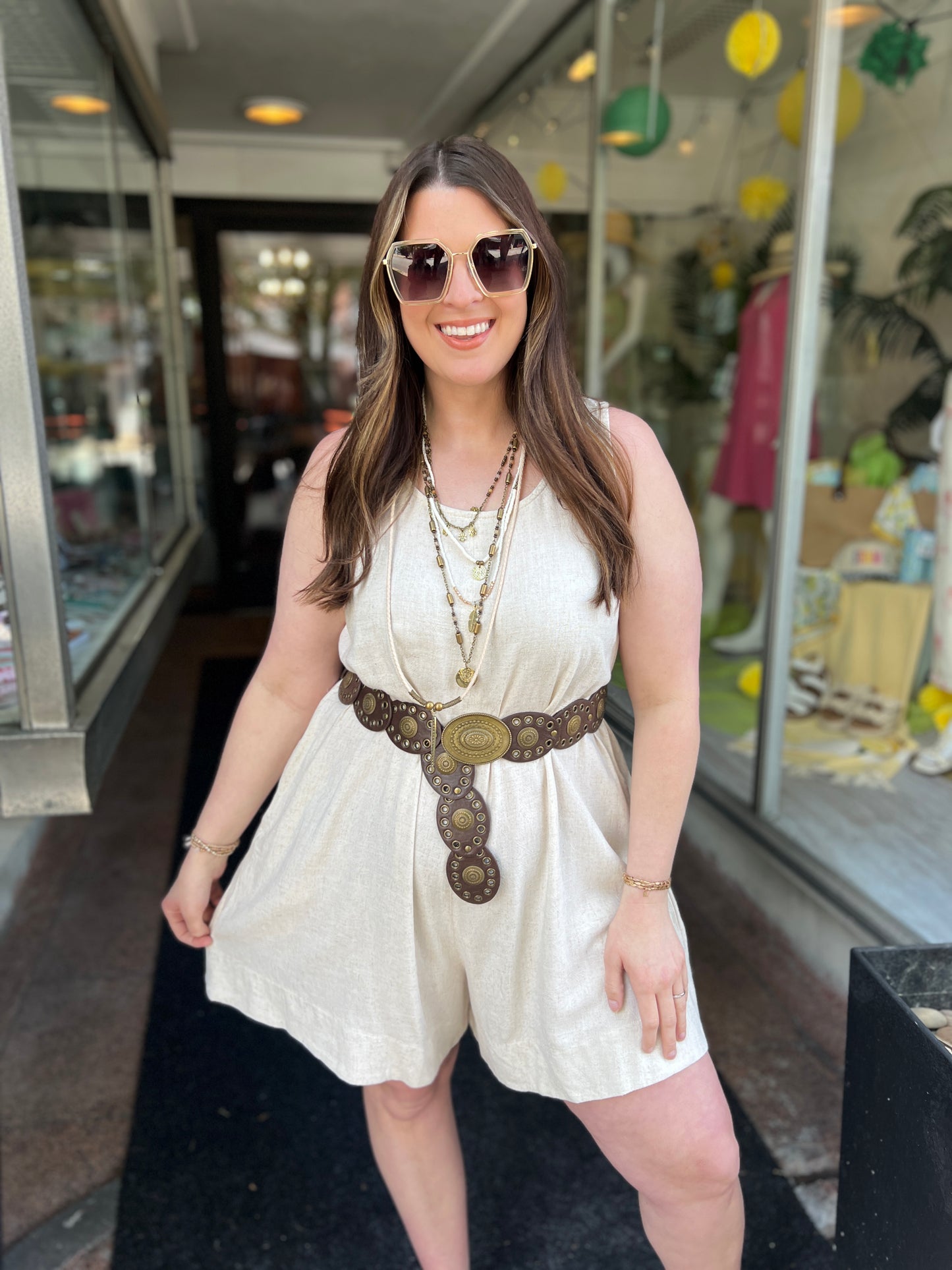 So Into It Linen Romper