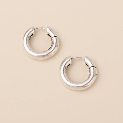 Stellar Silver Hoop Earring