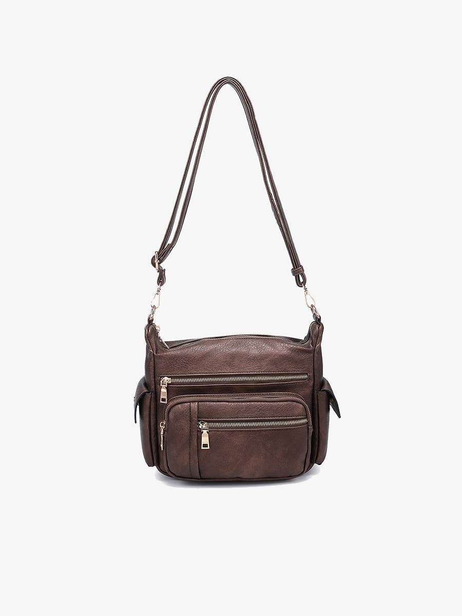 Nicole Multi-Zip Crossbody Bag