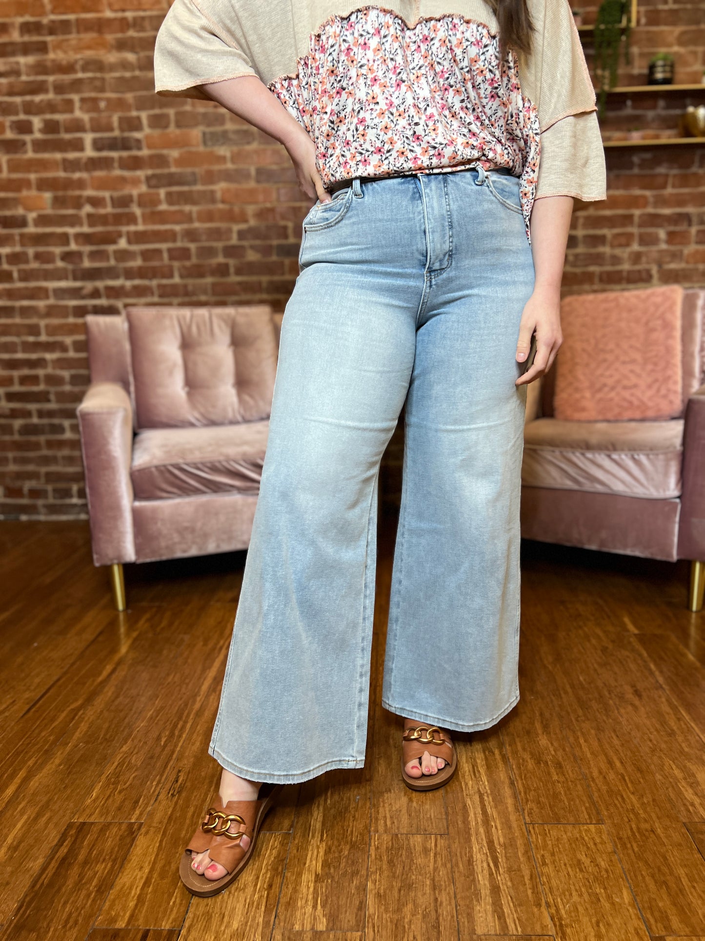 Judy Blue Petite Retro Wide Leg Jeans