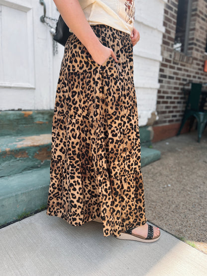 Get Wild Leopard Maxi Skirt