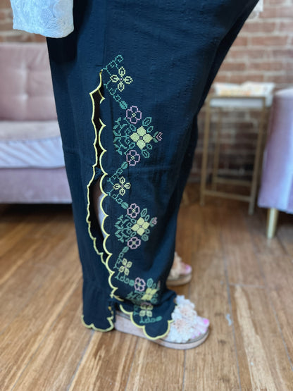 Keep Close Embroidered Pants
