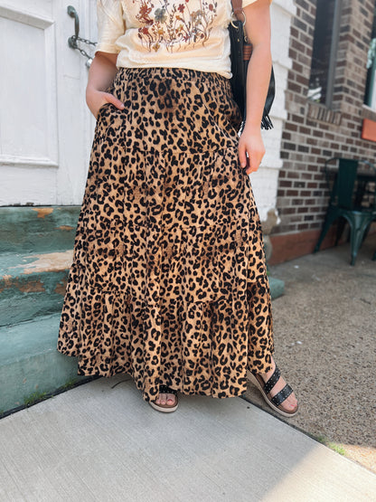 Get Wild Leopard Maxi Skirt