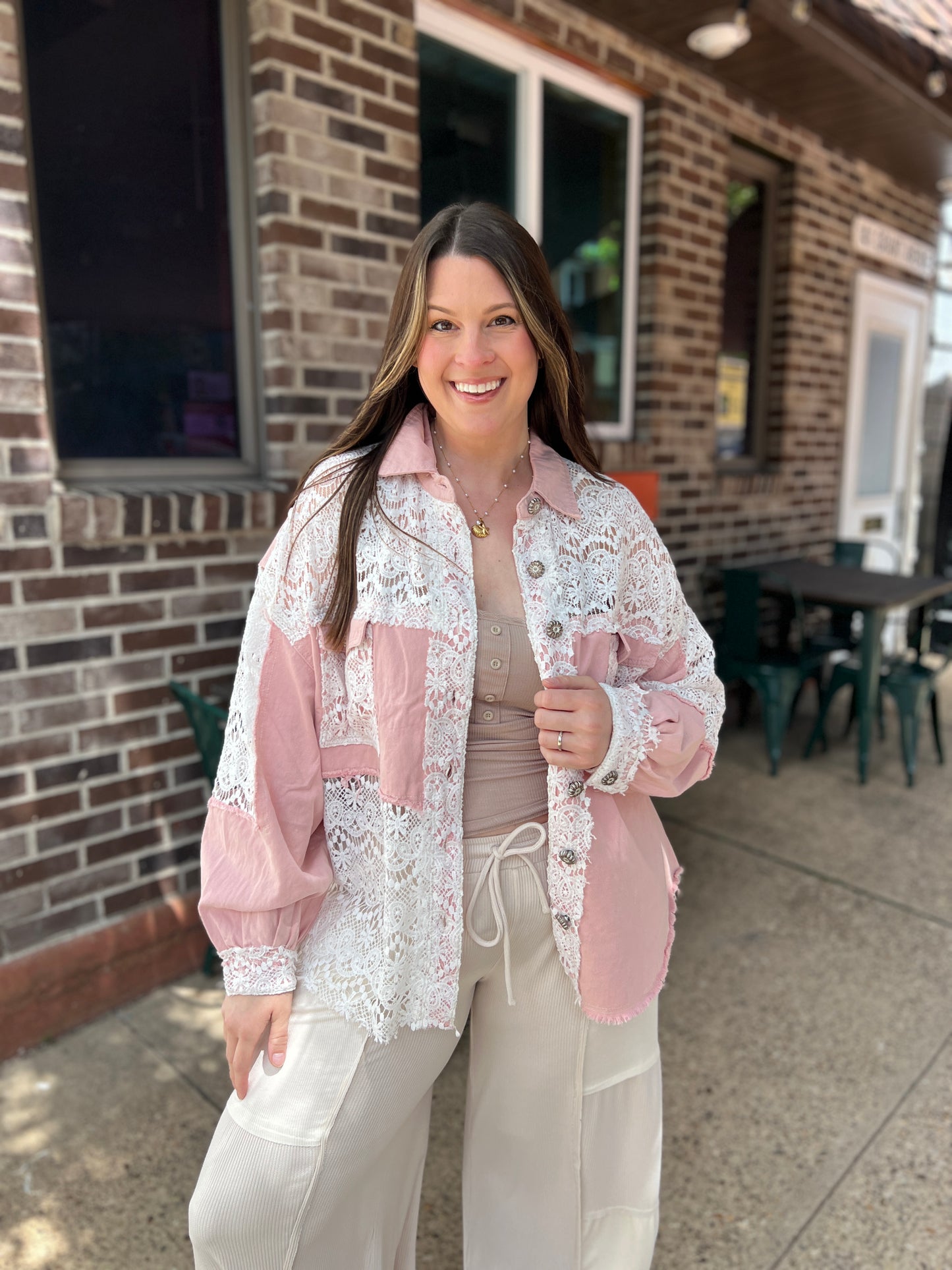 Nice Gal Lace Shacket