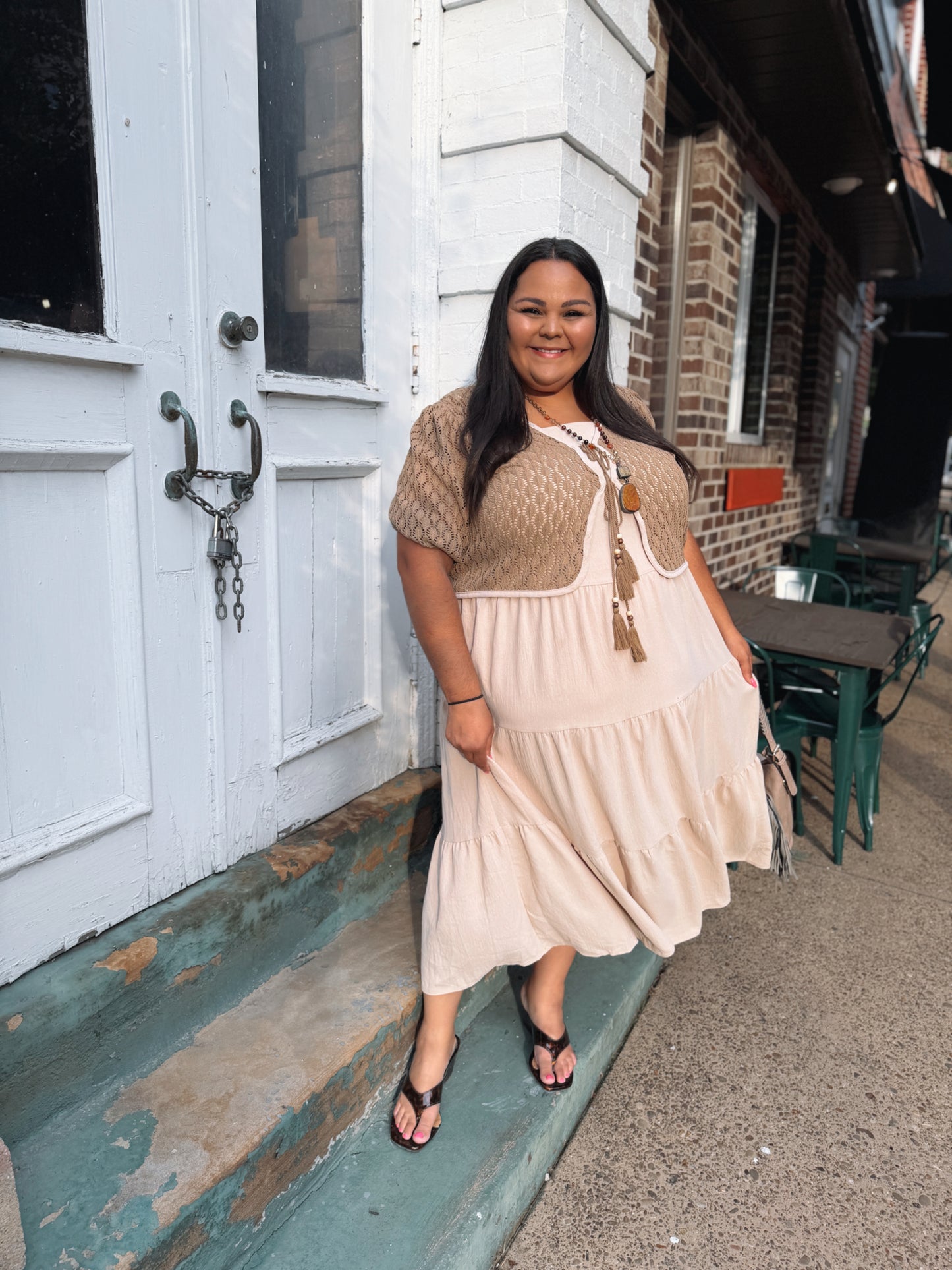 The Easy Way Cardigan Midi Dress