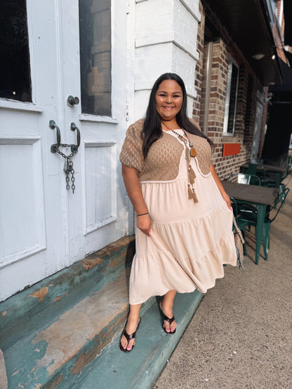 The Easy Way Cardigan Midi Dress