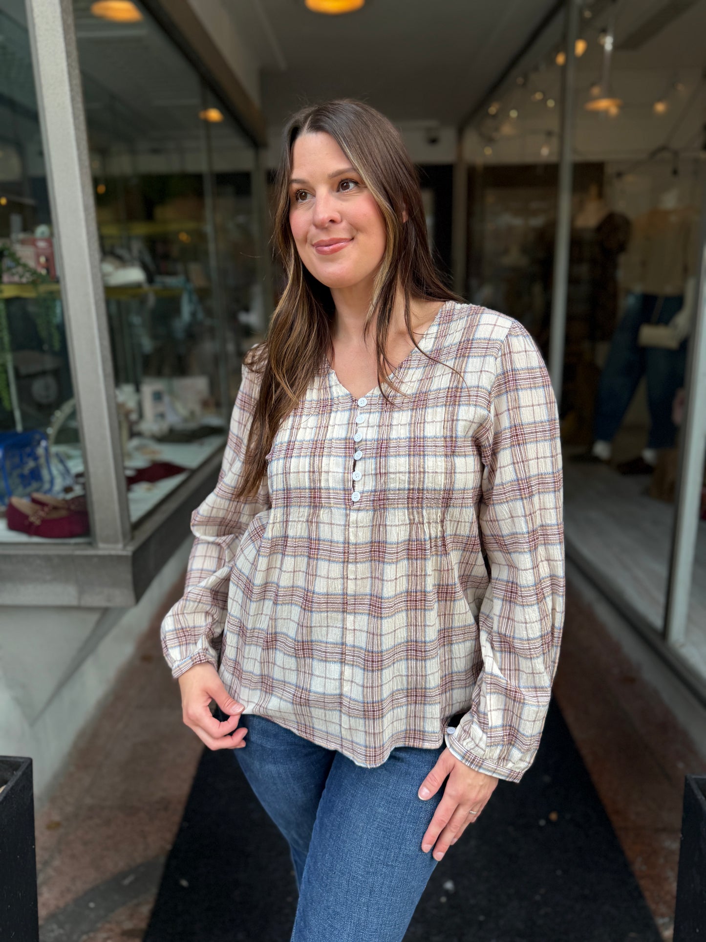 Hometown Checker Blouse
