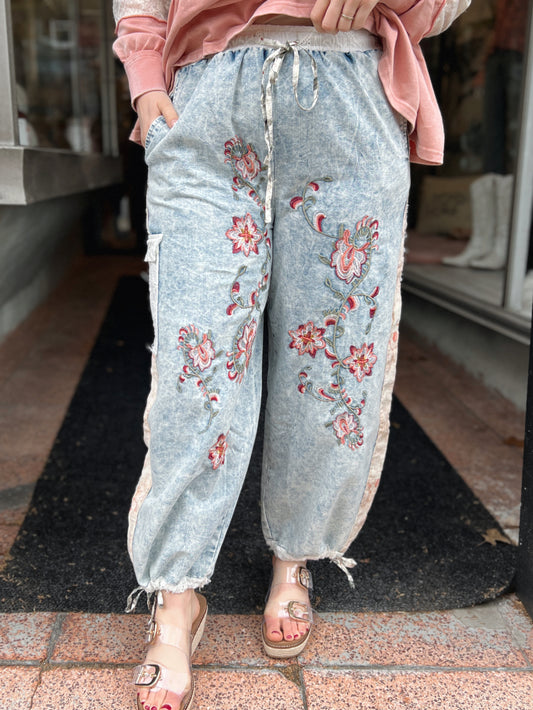 My Girl Embroidered Joggers