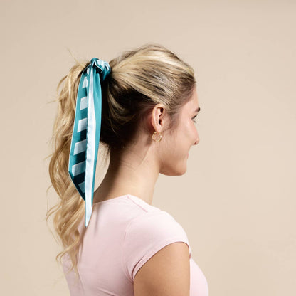 Sicily Stripes Teal Twirl & Tie Scarf