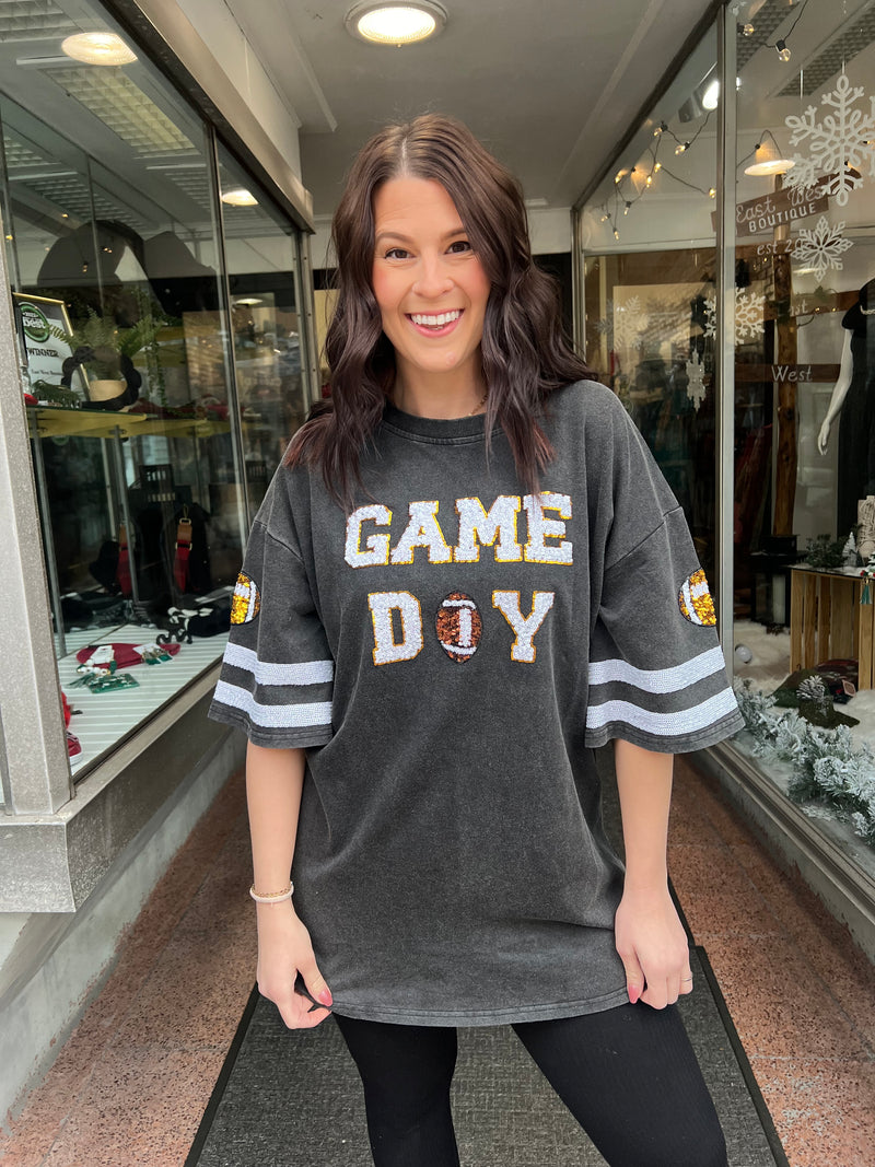 Game Day Sequin Long Tee