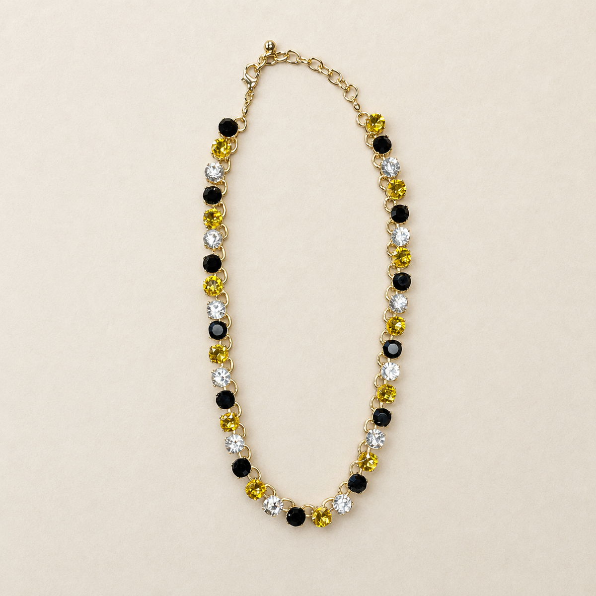 Black & Gold Crystal Necklace