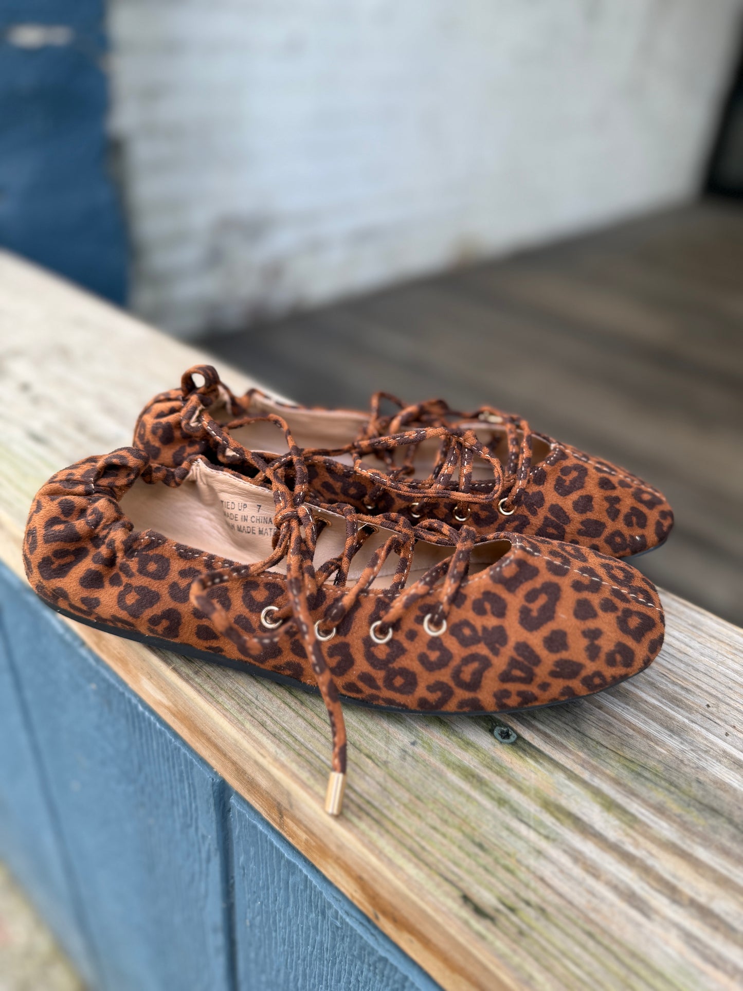 Corkys Tied Up Leopard Ballet Flats