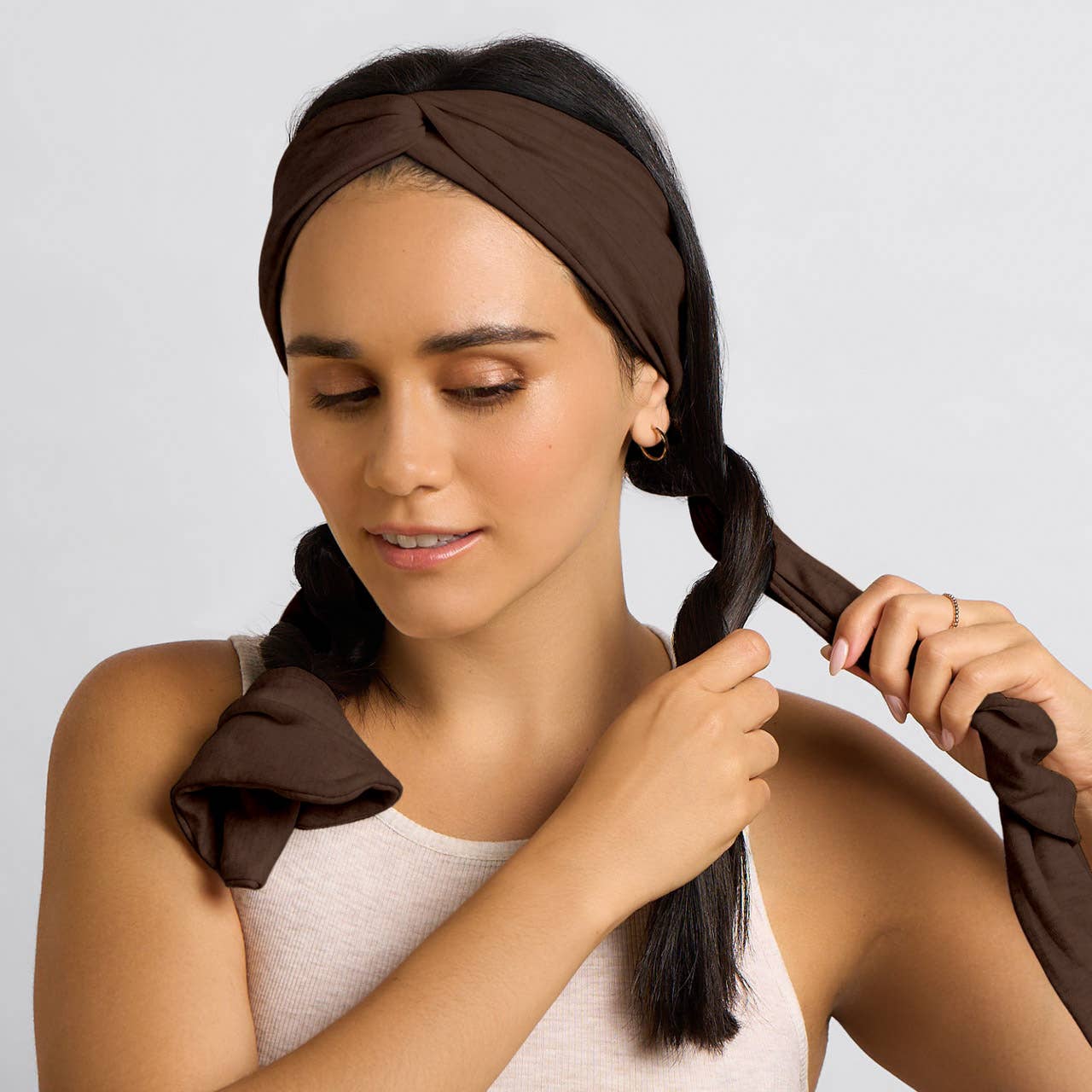 Brown Heatless Curling Headband