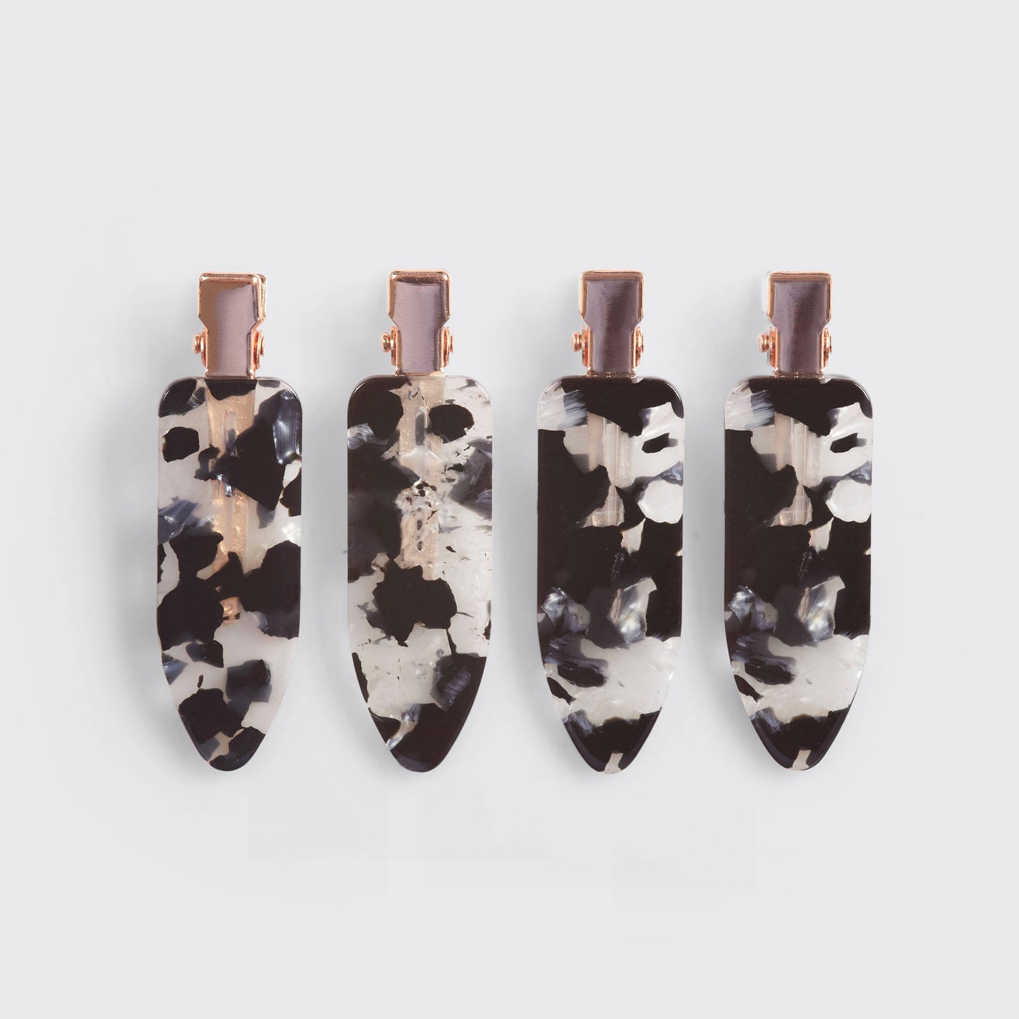 Black Terazzo Creaseless Clips 4pc Set