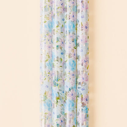 Secret Garden Blue Straw Set