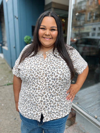 Run Run Cheetah Button-Up