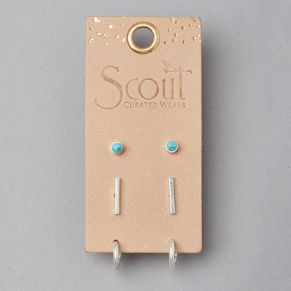 Scarlett Silver Stud Trio